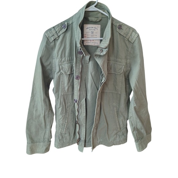 American Eagle By Payless Other - American Eagle Sage Green Military Field-Style Jacket Men's S Cotton